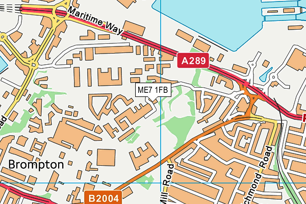 ME7 1FB map - OS VectorMap District (Ordnance Survey)