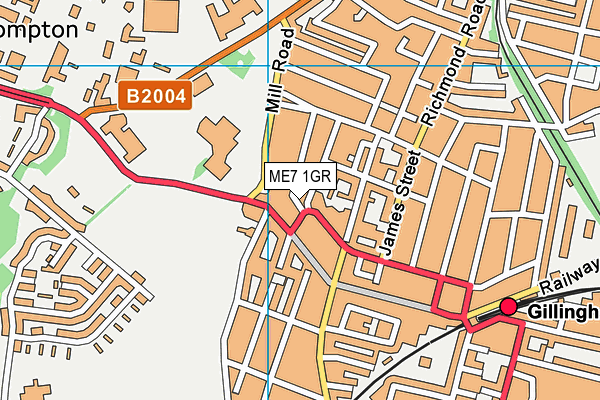 ME7 1GR map - OS VectorMap District (Ordnance Survey)