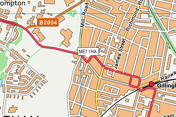 ME7 1HA map - OS VectorMap District (Ordnance Survey) ME7 1HA map - OS VectorMap District (Ordnance Survey)