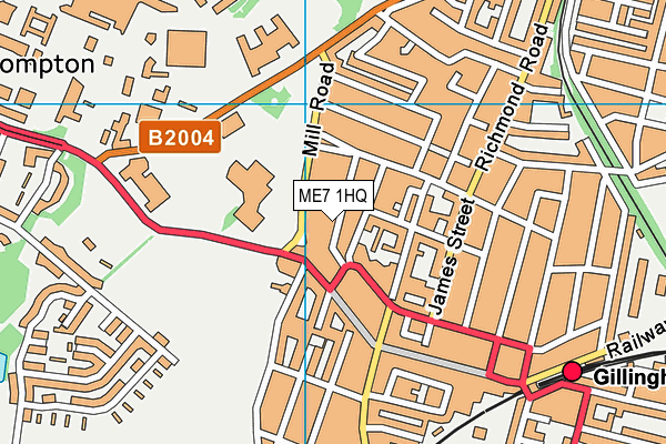ME7 1HQ map - OS VectorMap District (Ordnance Survey) ME7 1HQ map - OS VectorMap District (Ordnance Survey)