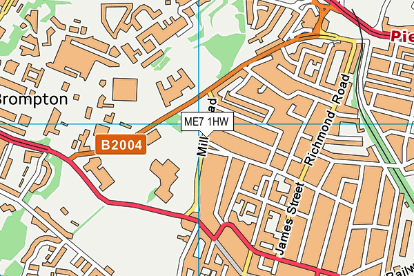 ME7 1HW map - OS VectorMap District (Ordnance Survey) ME7 1HW map - OS VectorMap District (Ordnance Survey)