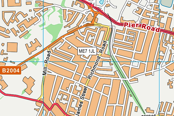 ME7 1JL map - OS VectorMap District (Ordnance Survey)