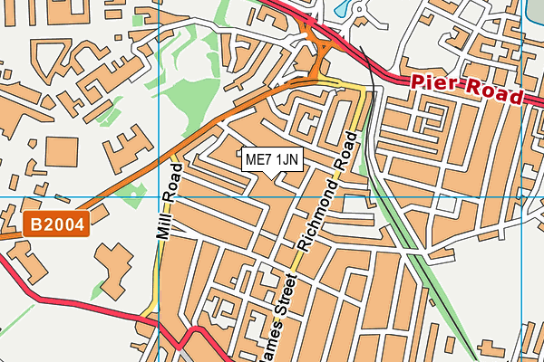 ME7 1JN map - OS VectorMap District (Ordnance Survey) ME7 1JN map - OS VectorMap District (Ordnance Survey)
