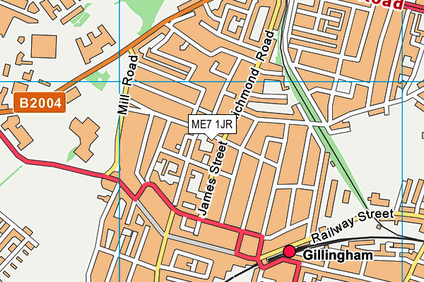 ME7 1JR map - OS VectorMap District (Ordnance Survey)