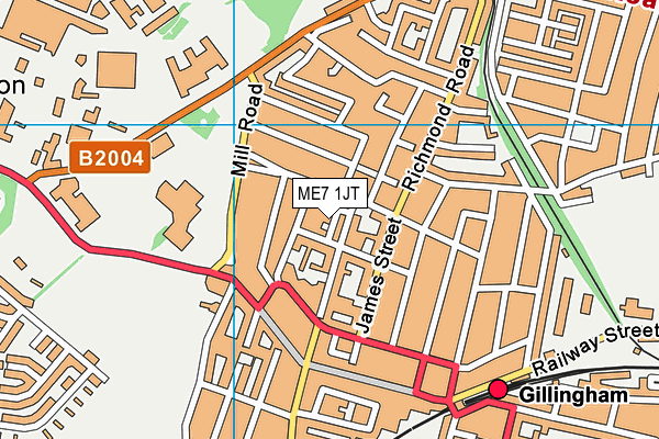 ME7 1JT map - OS VectorMap District (Ordnance Survey)