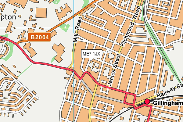 ME7 1JX map - OS VectorMap District (Ordnance Survey) ME7 1JX map - OS VectorMap District (Ordnance Survey)
