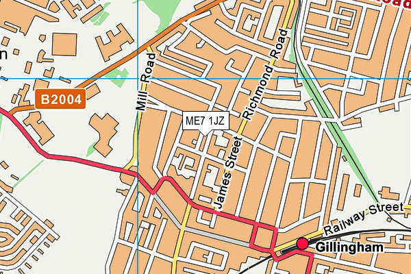 ME7 1JZ map - OS VectorMap District (Ordnance Survey)