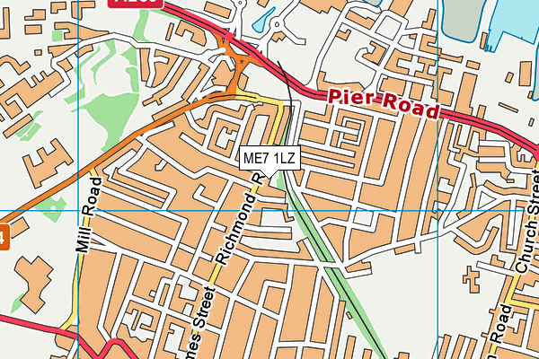 ME7 1LZ map - OS VectorMap District (Ordnance Survey) ME7 1LZ map - OS VectorMap District (Ordnance Survey)