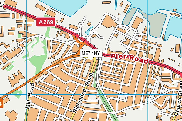 ME7 1NY map - OS VectorMap District (Ordnance Survey) ME7 1NY map - OS VectorMap District (Ordnance Survey)