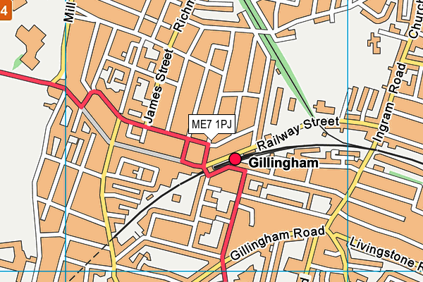ME7 1PJ map - OS VectorMap District (Ordnance Survey) ME7 1PJ map - OS VectorMap District (Ordnance Survey)