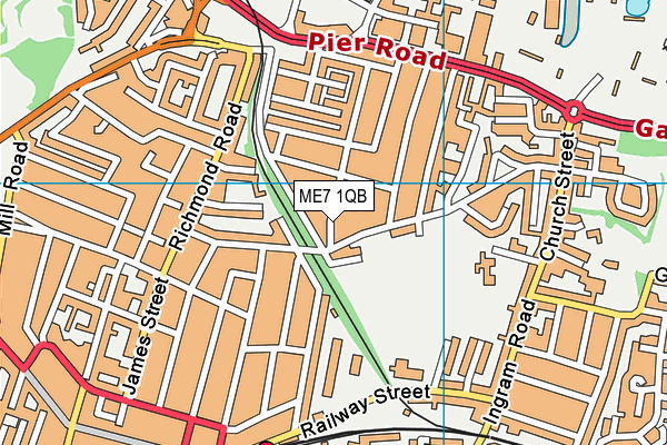ME7 1QB map - OS VectorMap District (Ordnance Survey) ME7 1QB map - OS VectorMap District (Ordnance Survey)