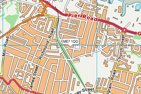 ME7 1QG map - OS VectorMap District (Ordnance Survey) ME7 1QG map - OS VectorMap District (Ordnance Survey)