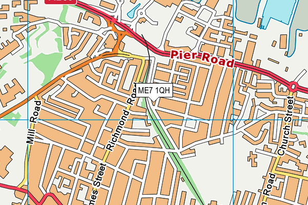 ME7 1QH map - OS VectorMap District (Ordnance Survey) ME7 1QH map - OS VectorMap District (Ordnance Survey)