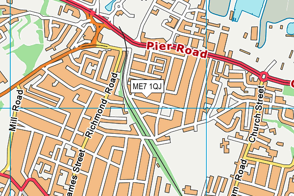 ME7 1QJ map - OS VectorMap District (Ordnance Survey) ME7 1QJ map - OS VectorMap District (Ordnance Survey)