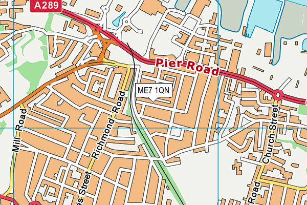 ME7 1QN map - OS VectorMap District (Ordnance Survey) ME7 1QN map - OS VectorMap District (Ordnance Survey)
