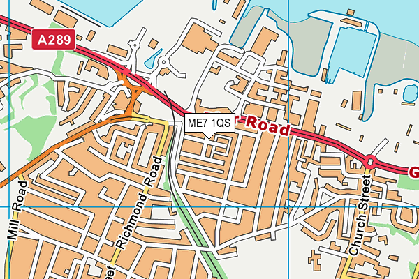 ME7 1QS map - OS VectorMap District (Ordnance Survey) ME7 1QS map - OS VectorMap District (Ordnance Survey)