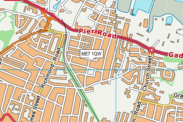 ME7 1QW map - OS VectorMap District (Ordnance Survey) ME7 1QW map - OS VectorMap District (Ordnance Survey)