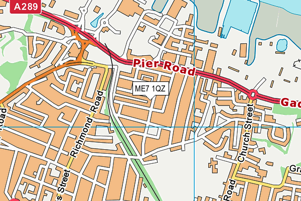 ME7 1QZ map - OS VectorMap District (Ordnance Survey)