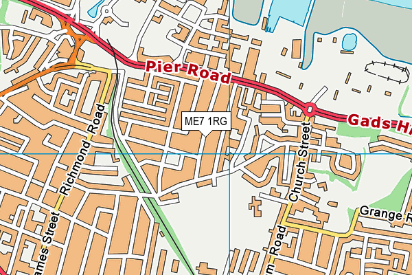 ME7 1RG map - OS VectorMap District (Ordnance Survey)
