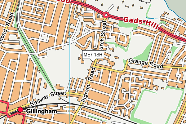 ME7 1SH map - OS VectorMap District (Ordnance Survey) ME7 1SH map - OS VectorMap District (Ordnance Survey)