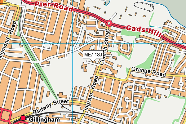 ME7 1SJ map - OS VectorMap District (Ordnance Survey) ME7 1SJ map - OS VectorMap District (Ordnance Survey)