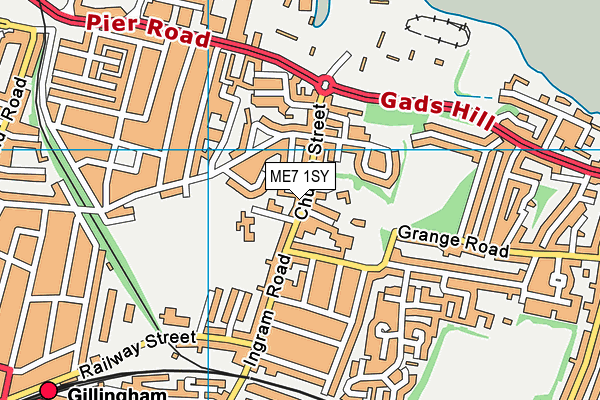 ME7 1SY map - OS VectorMap District (Ordnance Survey) ME7 1SY map - OS VectorMap District (Ordnance Survey)
