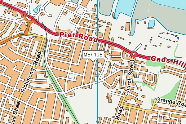 ME7 1UE map - OS VectorMap District (Ordnance Survey)