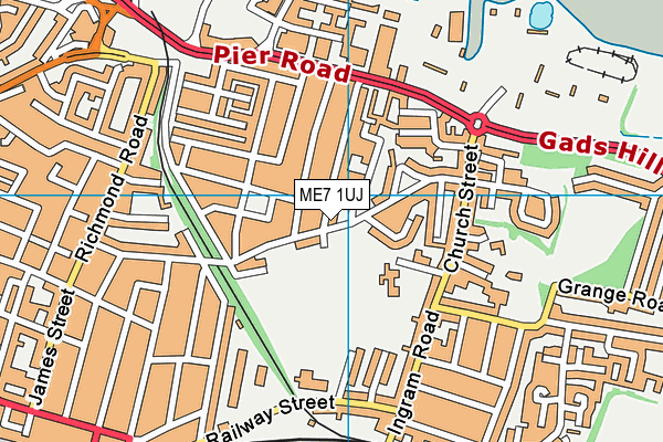 ME7 1UJ map - OS VectorMap District (Ordnance Survey)