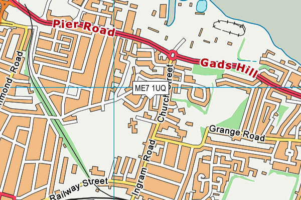 ME7 1UQ map - OS VectorMap District (Ordnance Survey) ME7 1UQ map - OS VectorMap District (Ordnance Survey)