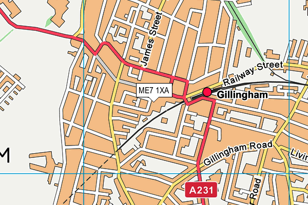 ME7 1XA map - OS VectorMap District (Ordnance Survey) ME7 1XA map - OS VectorMap District (Ordnance Survey)