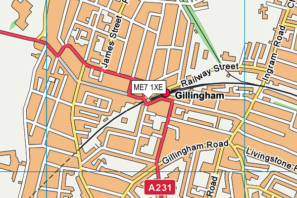 ME7 1XE map - OS VectorMap District (Ordnance Survey) ME7 1XE map - OS VectorMap District (Ordnance Survey)