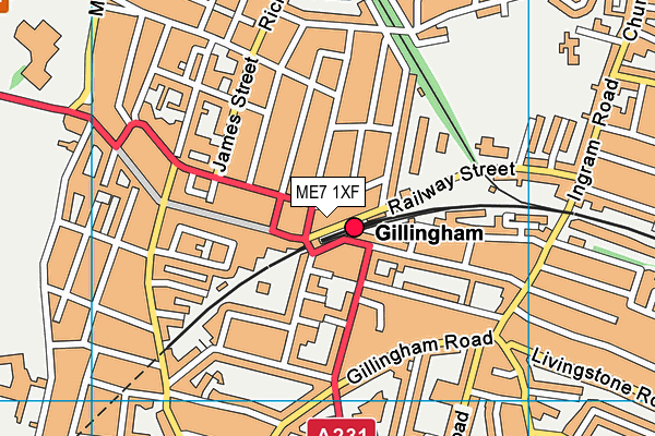 ME7 1XF map - OS VectorMap District (Ordnance Survey) ME7 1XF map - OS VectorMap District (Ordnance Survey)