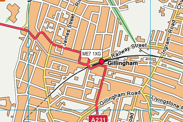 ME7 1XG map - OS VectorMap District (Ordnance Survey) ME7 1XG map - OS VectorMap District (Ordnance Survey)