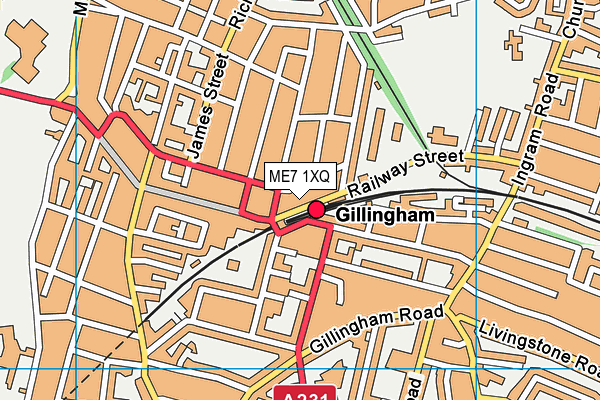 ME7 1XQ map - OS VectorMap District (Ordnance Survey) ME7 1XQ map - OS VectorMap District (Ordnance Survey)