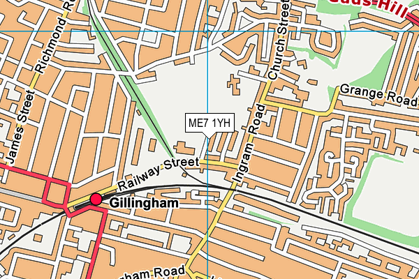ME7 1YH map - OS VectorMap District (Ordnance Survey) ME7 1YH map - OS VectorMap District (Ordnance Survey)