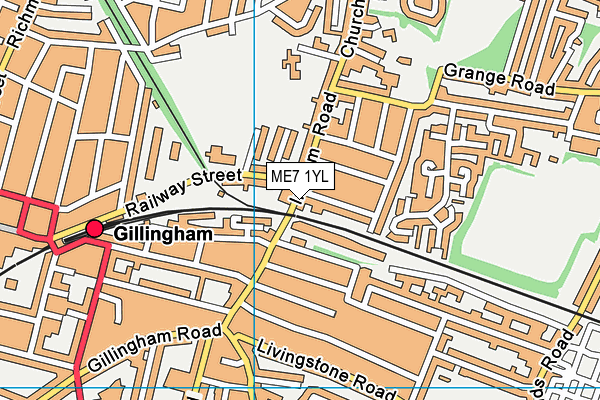 ME7 1YL map - OS VectorMap District (Ordnance Survey) ME7 1YL map - OS VectorMap District (Ordnance Survey)