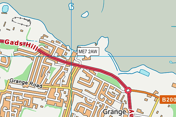ME7 2AW map - OS VectorMap District (Ordnance Survey) ME7 2AW map - OS VectorMap District (Ordnance Survey)