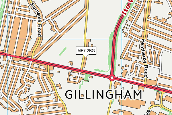 ME7 2BG map - OS VectorMap District (Ordnance Survey) ME7 2BG map - OS VectorMap District (Ordnance Survey)