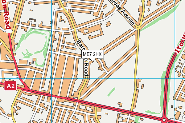 ME7 2HX map - OS VectorMap District (Ordnance Survey) ME7 2HX map - OS VectorMap District (Ordnance Survey)