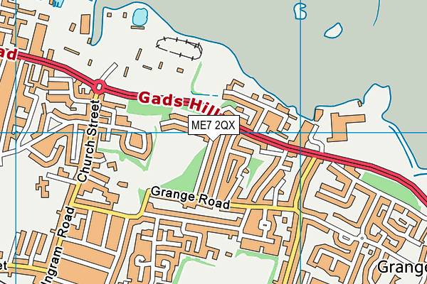 ME7 2QX map - OS VectorMap District (Ordnance Survey) ME7 2QX map - OS VectorMap District (Ordnance Survey)