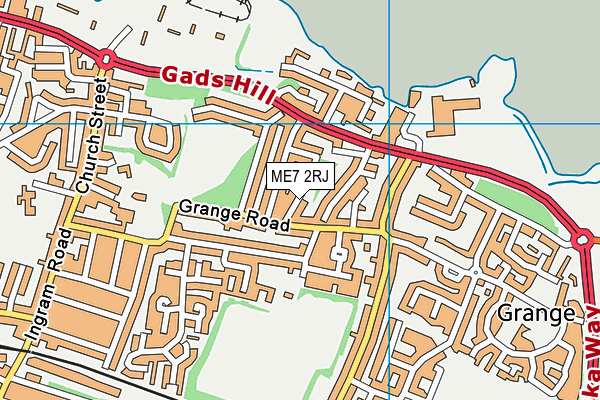 ME7 2RJ map - OS VectorMap District (Ordnance Survey) ME7 2RJ map - OS VectorMap District (Ordnance Survey)