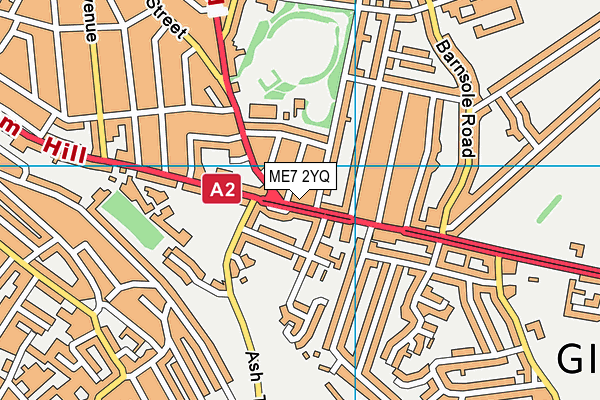 ME7 2YQ map - OS VectorMap District (Ordnance Survey)