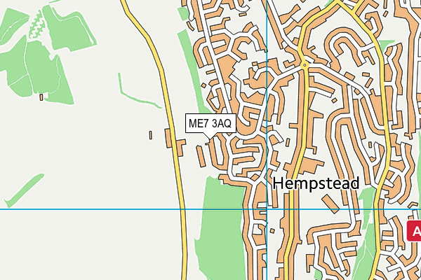 ME7 3AQ map - OS VectorMap District (Ordnance Survey) ME7 3AQ map - OS VectorMap District (Ordnance Survey)