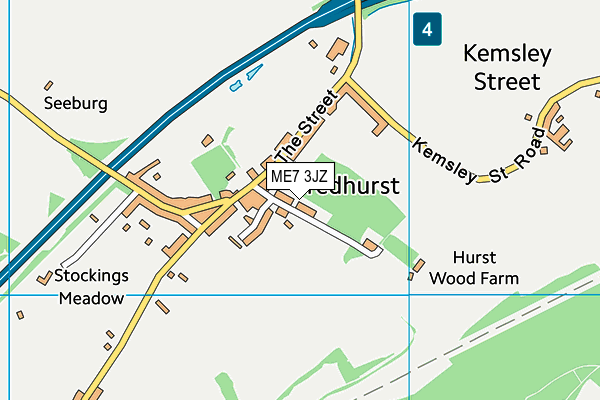 ME7 3JZ map - OS VectorMap District (Ordnance Survey) ME7 3JZ map - OS VectorMap District (Ordnance Survey)