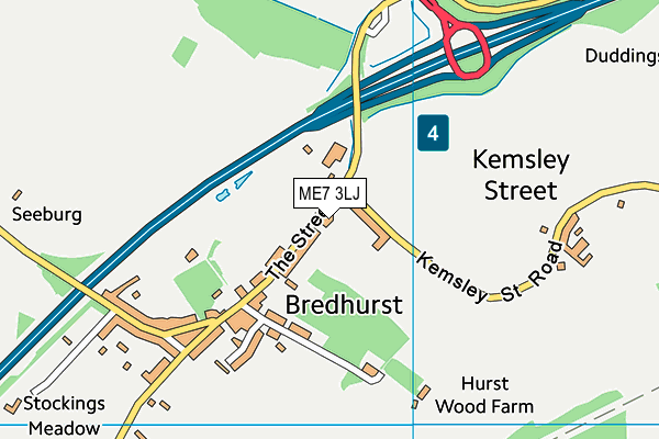 ME7 3LJ map - OS VectorMap District (Ordnance Survey) ME7 3LJ map - OS VectorMap District (Ordnance Survey)