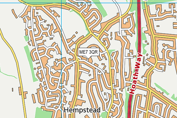 ME7 3QR map - OS VectorMap District (Ordnance Survey) ME7 3QR map - OS VectorMap District (Ordnance Survey)