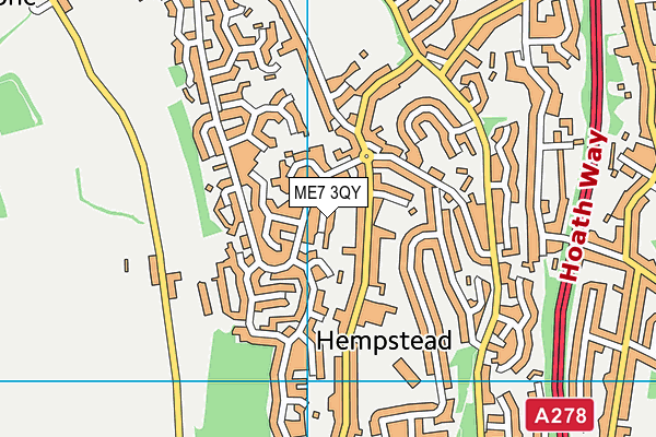 ME7 3QY map - OS VectorMap District (Ordnance Survey) ME7 3QY map - OS VectorMap District (Ordnance Survey)