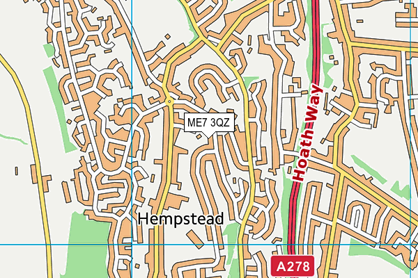 ME7 3QZ map - OS VectorMap District (Ordnance Survey) ME7 3QZ map - OS VectorMap District (Ordnance Survey)