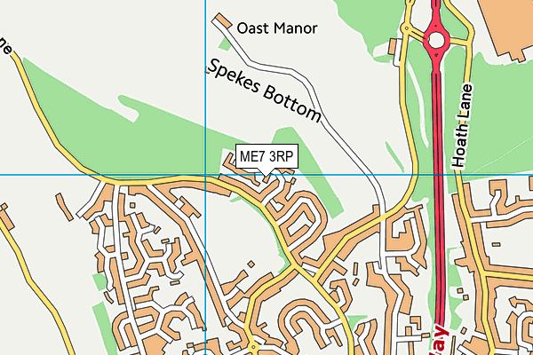 ME7 3RP map - OS VectorMap District (Ordnance Survey)