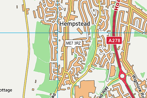 ME7 3RZ map - OS VectorMap District (Ordnance Survey) ME7 3RZ map - OS VectorMap District (Ordnance Survey)